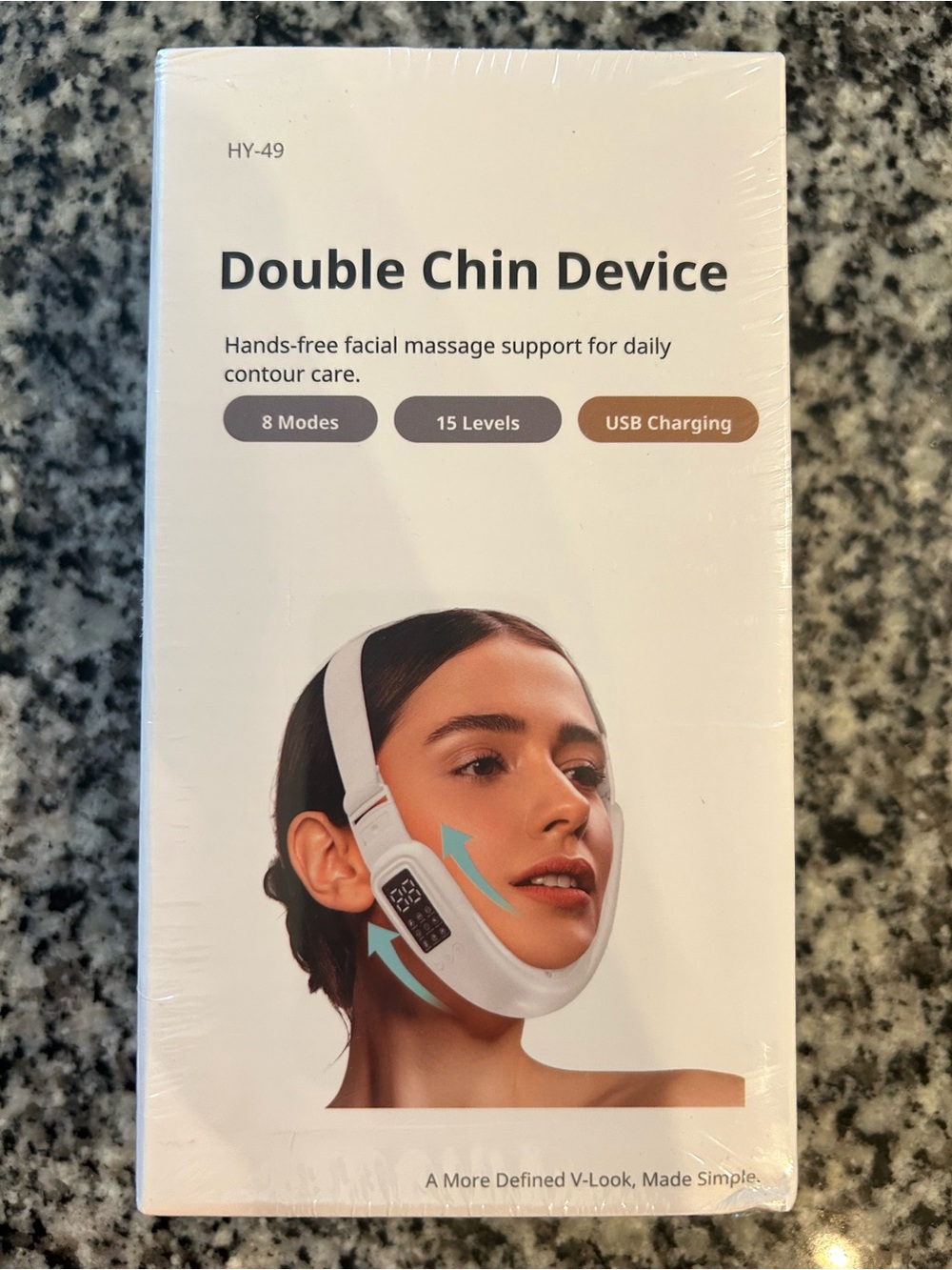 Amazon White Hands-Free Double Chin Facial Massager